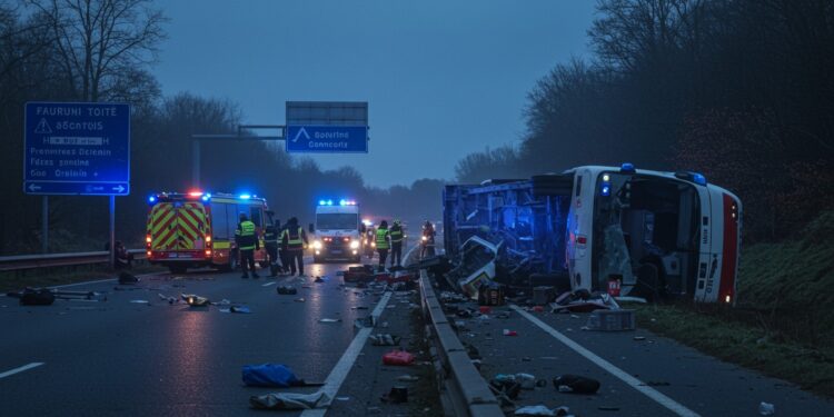 Accident Tragique en France : Quatre Morts - Viral Mag Un tragique accident dautocar en France fait quatre morts et de nombreux blessés parmi des adolescents ukrainiens Découvrez les détails de ce drame   Viral Mag