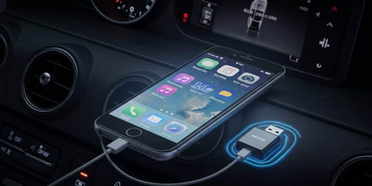 Adaptateur CarPlay Sans Fil : Une Révolution à 19,99 € - Viral Mag Transformez votre voiture avec ladaptateur CarPlay sans fil à 1999 € Connectivité fluide installation facile et confort au volant Découvrez pourquoi cest un must Viral Mag
