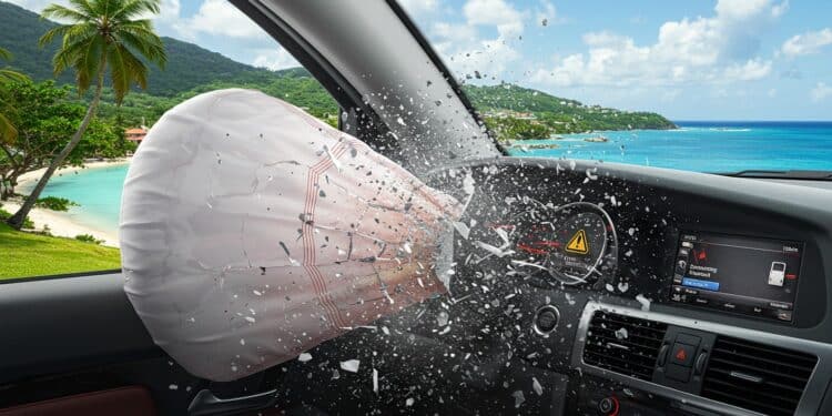 Airbags Défectueux : Alerte Majeure en Guadeloupe - Viral Mag En Guadeloupe 1 voiture sur 10 est équipée dairbags Takata dangereux Découvrez les risques la campagne de rappel et comment agir pour votre sécurité Viral Mag