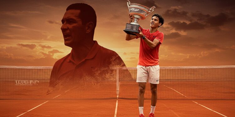 Alcaraz et Nadal : Une Passation Symbolique à Roland-Garros - Viral Mag Carlos Alcaraz à 22 ans suit les traces de Rafael Nadal avec un 5e titre en Grand Chelem à Roland Garros Découvrez leur lien unique et leur précocité légendaire   Viral Mag