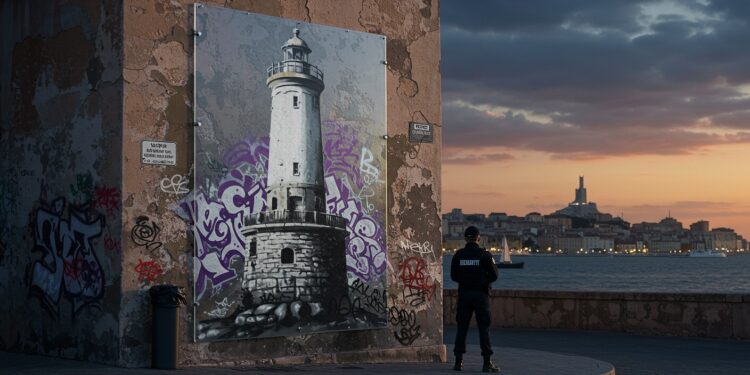 Banksy à Marseille : Une Œuvre sous Haute Protection - Viral Mag Un Banksy dégradé à Marseille suscite lémoi Découvrez comment les riverains protègent cette œuvre unique et pourquoi elle fascine le monde   Viral Mag