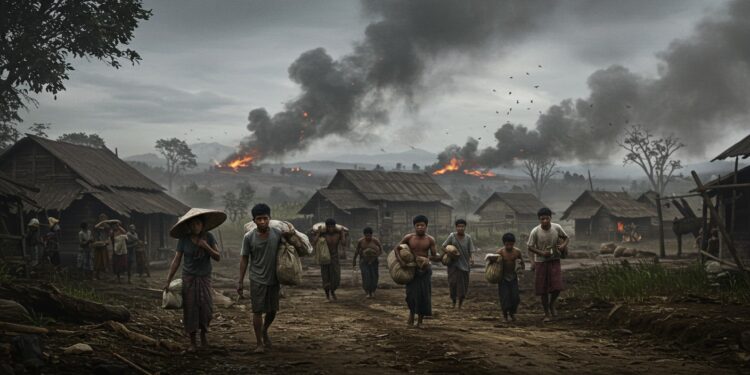 En Birmanie plus de 600 villageois fuient les combats dans lÉtat de Shan Découvrez les impacts de la guerre civile et les défis humanitaires   Viral Mag