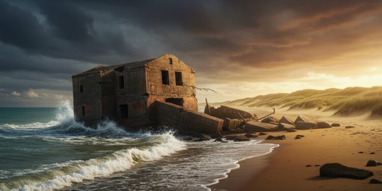 Blockhaus en Gironde : Un Patrimoine Menacé par l’Érosion - Viral Mag Les blockhaus de la Seconde Guerre mondiale en Gironde disparaissent sous lérosion Découvrez leur histoire les enjeux de leur préservation et les initiatives locales   Viral Mag