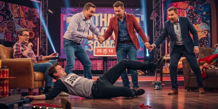 Un candidat chute lourdement sur le plateau de Tout le monde veut prendre sa place Cyril Féraud intervient avec humour et humanité Découvrez ce moment télévisuel mémorable    Viral Mag