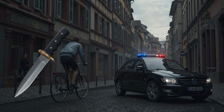 Colmar : Menace au Couteau, un Conducteur Condamné - Viral Mag Un automobiliste menace un élu à Colmar avec un couteau Condamné à 6 mois avec sursis il échappe à la prison Découvrez les détails de cette affaire   Viral Mag