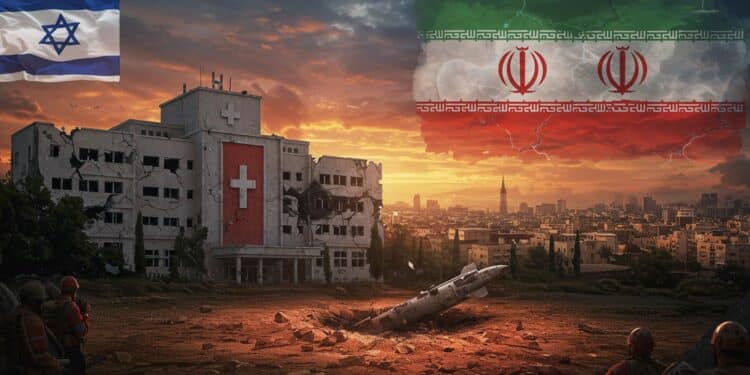 Conflit Iran-Israël : Hôpital Touché, Silence Critiqué - Viral Mag Conflit Iran Israël un hôpital israélien visé par un missile iranien LOMS critiquée pour son silence Analyse des tensions et impacts sur les civils Viral Mag
