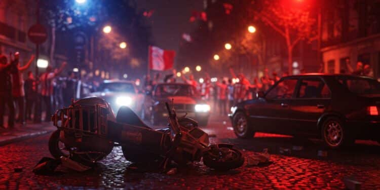 Drame à Paris : Mort d’un Scootériste Après la Victoire du PSG - Viral Mag Un homme de 23 ans est mort à Paris percuté par une voiture lors des célébrations de la victoire du PSG Retour sur une nuit de liesse marquée par des violences   Viral Mag