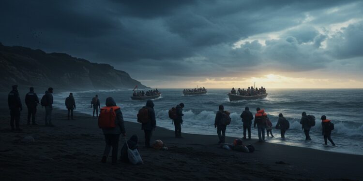 Drame de la Manche : Migrants et Canots-Taxis - Viral Mag La traversée de la Manche par des migrants en canots taxis révèle un ballet tragique entre espoirs et dangers Découvrez cette réalité complexe Viral Mag