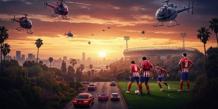 Émeutes à Los Angeles : Azpilicueta Raconte la Tension - Viral Mag Comment lAtlético de Madrid vit les émeutes à Los Angeles avant son match contre le PSG César Azpilicueta partage son expérience dans un climat tendu   Viral Mag