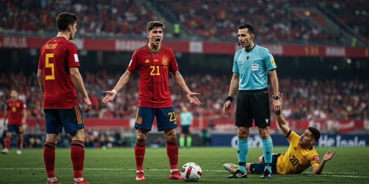 Euro Espoirs : Polémique Arbitrale Secoue l’Espagne - Viral Mag Euro Espoirs la défaite espagnole face à lAngleterre ravive les débats sur larbitrage Main non sifflée VAR critiqué que sest il passé Viral Mag