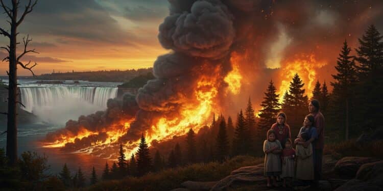 Feux de Forêt : l’Exode des Autochtones Canadiens - Viral Mag Des milliers dAutochtones fuient les feux de forêt au Canada relogés à Niagara Falls Découvrez leur quotidien bouleversé et leur attente incertaine   Viral Mag