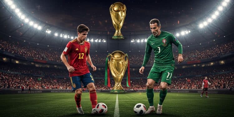 Finale Ligue des Nations : Espagne-Portugal, Duel Épique - Viral Mag Espagne vs Portugal en finale de la Ligue des Nations  Yamal Ronaldo et un choc générationnel Suivez le match qui promet du spectacle    Viral Mag