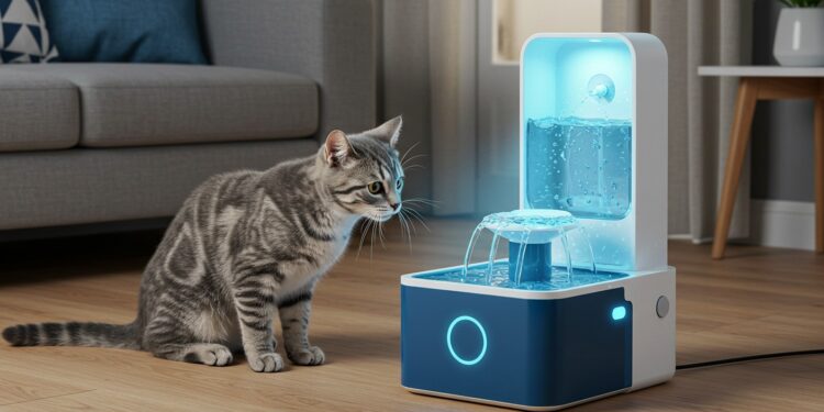 Découvrez la fontaine à eau PawPoll silencieuse et pratique pour garder votre chat hydraté À seulement 1999 € elle allie design et efficacité   Viral Mag