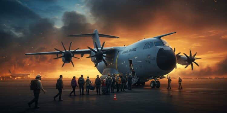 France Déploie des A400M pour Évacuer ses Ressortissants d’Israël - Viral Mag La France mobilise des avions A400M pour rapatrier ses citoyens dIsraël face à lescalade des tensions Découvrez les détails de cette opération durgence Viral Mag