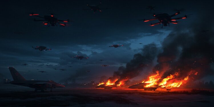 Une attaque de drones ukrainiens a visé des aérodromes russes causant des incendies Découvrez les détails de cette opération audacieuse et ses implications   Viral Mag