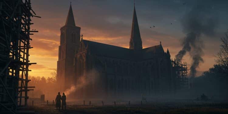 Incendie à la Cathédrale de Laval : Enquête sur une Piste Criminelle - Viral Mag Incendie suspect à la cathédrale de Laval  la piste criminelle privilégiée Découvrez les détails de lenquête et limpact sur ce lieu historique   Viral Mag