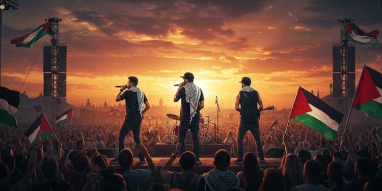 Kneecap Défie la Polémique à Glastonbury - Viral Mag Le groupe Kneecap enflamme Glastonbury malgré les controverses Découvrez leur prestation provocante et les débats quelle suscite Viral Mag