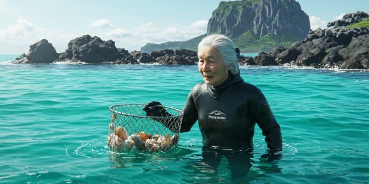 Koh Bok-im : Plongeuse Haenyeo, Gardienne des Mers - Viral Mag Koh Bok im haenyeo de 76 ans plonge en apnée à Jeju Découvrez son histoire un savoir faire ancestral et la protection des océans   Viral Mag