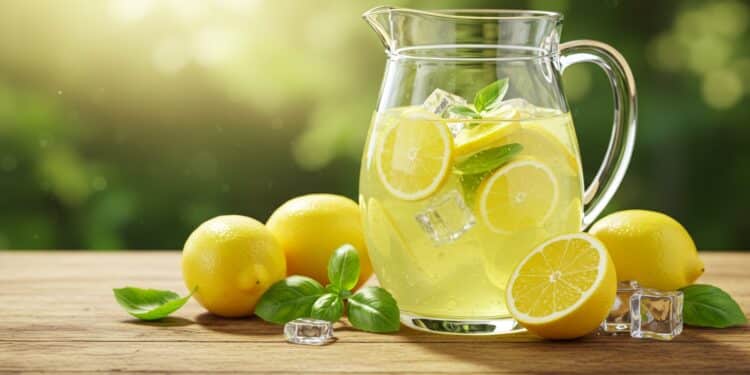 Limonade au Basilic : La Boisson Estivale Parfaite - Viral Mag Découvrez la limonade au basilic une boisson estivale rafraîchissante alliant citron et miel Facile à préparer elle booste votre santé Viral Mag