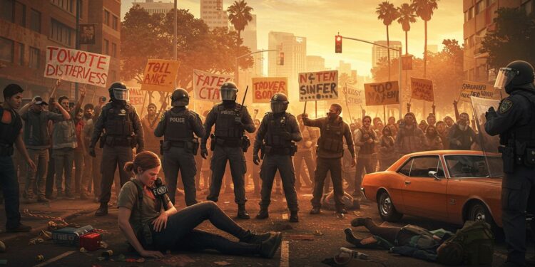 Los Angeles : Journaliste Blessée en Direct, le Choc - Viral Mag Une journaliste australienne blessée par une balle en caoutchouc lors dune manifestation à Los Angeles Un incident qui interroge la liberté de la presse   Viral Mag