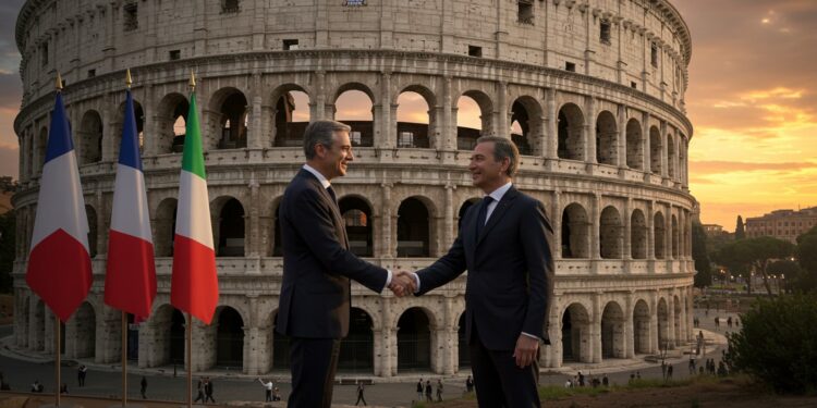 Macron et Meloni : Un Nouveau Départ à Rome - Viral Mag Emmanuel Macron et Giorgia Meloni se rencontrent à Rome pour apaiser les tensions et renforcer la coopération franco italienne avant le G7 et lOTAN   Viral Mag