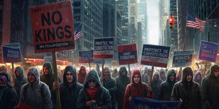 Manifestations Anti-Trump : Le Cri « Pas de Rois » Resonates - Viral Mag Des milliers de manifestants aux États Unis sélèvent contre les politiques de Trump avec le slogan No Kings Découvrez lampleur de ce mouvement   Viral Mag