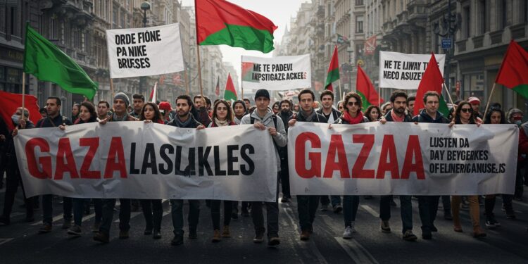 Marche Paris-Bruxelles : Solidarité Avec Gaza - Viral Mag Une marche de Paris à Bruxelles débute dimanche pour exiger des sanctions contre Israël et la fin des violences à Gaza Découvrez les détails   Viral Mag