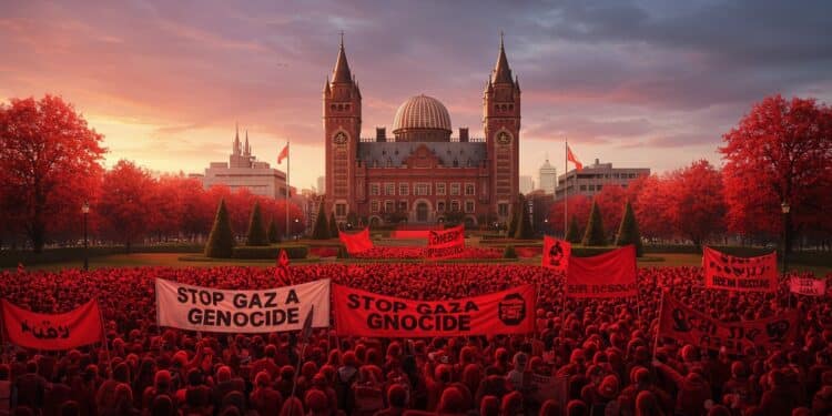 Des milliers de manifestants à La Haye et Bruxelles dénoncent le génocide à Gaza exigeant des actions concrètes Découvrez lampleur de ces mobilisations   Viral Mag