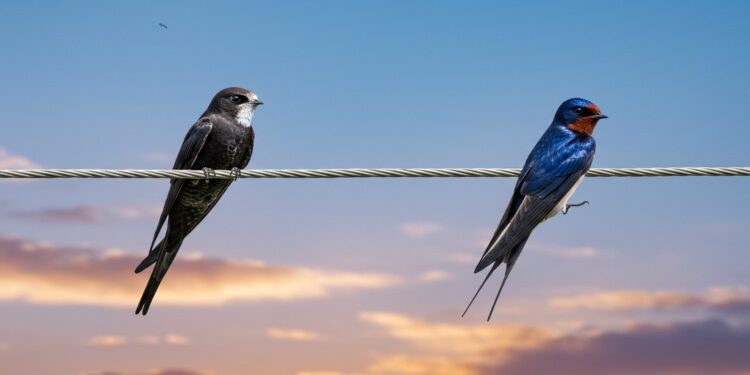 Martinet ou Hirondelle ? Le Détail Infaillible - Viral Mag Comment distinguer martinet et hirondelle Découvrez le détail clé pour ne plus jamais vous tromper et tout savoir sur ces oiseaux fascinants Viral Mag