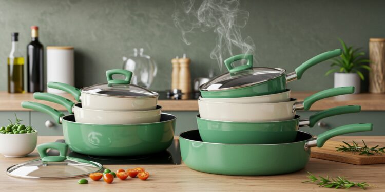 Meilleures Casseroles Antiadhésives à Petit Prix - Viral Mag Découvrez un set de casseroles et poêles en céramique antiadhésif à moins de 60 € noté 465 pour une cuisine saine et pratique au quotidien   Viral Mag