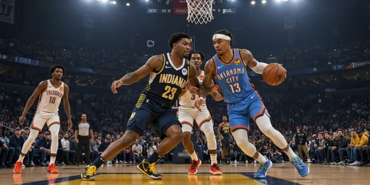 NBA : Indiana Surprend OKC en Ouverture des Finales - Viral Mag Indiana Pacers déjouent Oklahoma City Thunder dans le Match 1 des Finales NBA Découvrez les clés de cette victoire inattendue    Viral Mag