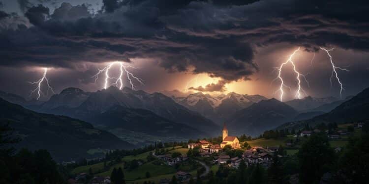 Orages Violents : Alerte Orange en Rhône-Alpes - Viral Mag Alerte orange orages en Rhône Alpes  pluies intenses grêle et vents violents attendus Découvrez les prévisions et conseils pour ce 4 juin   Viral Mag