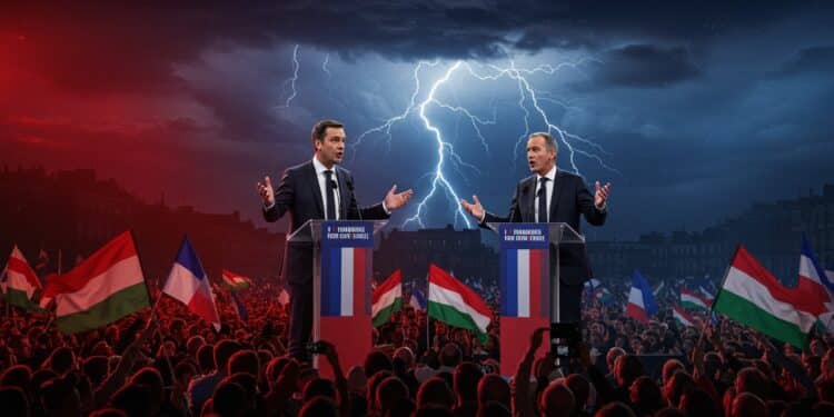 Orban Et Le Pen Critiquent L’UE : Un Meeting Explosif - Viral Mag Orban et Le Pen sattaquent à lUE lors dun meeting en France dénonçant sa politique migratoire et son influence Découvrez les détails de cet événement choc   Viral Mag