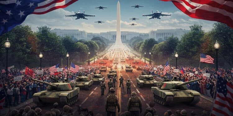 Parade Militaire à Washington : Célébration Controversée - Viral Mag Une parade militaire rare à Washington célèbre les 79 ans de Trump mais suscite des tensions et manifestations Découvrez les détails de cet événement   Viral Mag