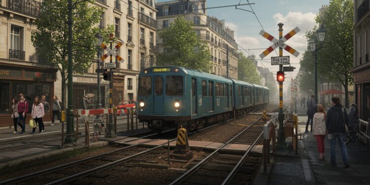 Paris : Le Dernier Passage à Niveau du Métro - Viral Mag Découvrez lunique passage à niveau du métro parisien rue de Lagny un vestige centenaire toujours en service Plongez dans son histoire et son rôle Viral Mag
