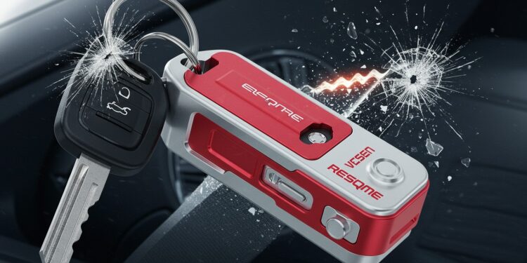 Porte-clés d’Urgence : Un Gadget Qui Sauve des Vies - Viral Mag Un porte clés durgence Resqme noté 475 compact et fiable coupe les ceintures et brise les vitres en cas de danger En promo sur Amazon équipez vous dès maintenant    Viral Mag