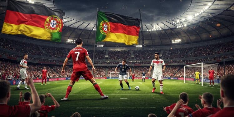 Portugal Renverse Allemagne : Finale Ligue des Nations - Viral Mag Le Portugal mené par Ronaldo bat lAllemagne 2 1 en demi finale de la Ligue des Nations et affrontera la France ou lEspagne en finale Décryptage   Viral Mag