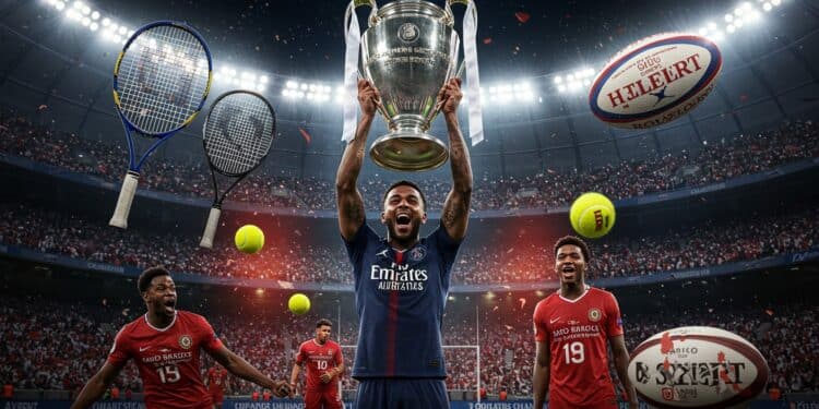 PSG Champion, Boisson Brille : Tops et Flops du Week-end - Viral Mag Le PSG triomphe en Ligue des champions Loïs Boisson surprend à Roland Garros mais lInter et le Stade Français chutent Retour sur un week end sportif intense Viral Mag