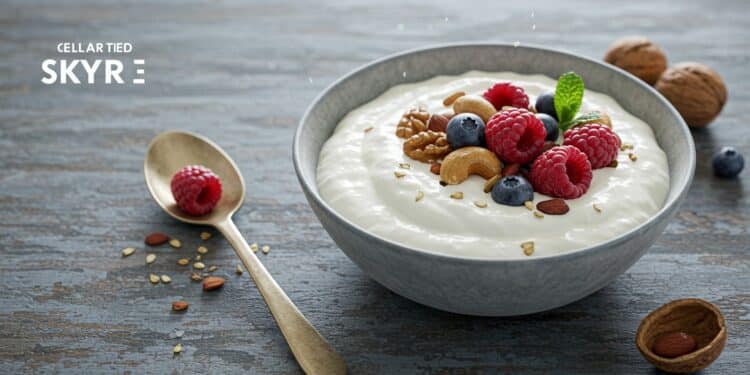 Qu’est-ce que le Skyr et Est-il Sain ? - Viral Mag Découvrez le skyr un produit laitier islandais riche en protéines Est il vraiment sain  Comparez le au yaourt grec et explorez ses bienfaits nutritionnels   Viral Mag