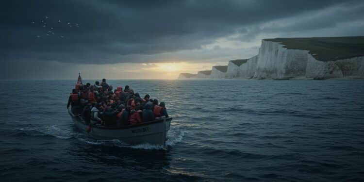 Record de Migrants Traversant la Manche en Une Journée - Viral Mag Près de 1 200 migrants ont traversé la Manche en une journée un record en 2025 Quelles solutions face à cette crise migratoire Viral Mag