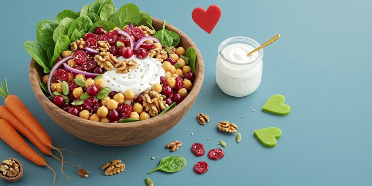 Repas Midi Minceur pour Hypertension - Viral Mag Salade de pois chiches aux canneberges le repas idéal pour perdre du poids et gérer lhypertension Découvrez une recette savoureuse et ses bienfaits santé Viral Mag