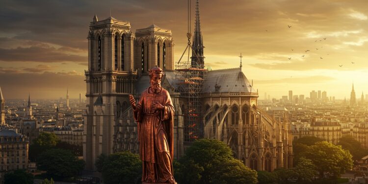 La flèche de Notre Dame accueille à nouveau ses statues emblématiques marquant une étape majeure dans sa restauration post incendie Découvrez ce moment historique    Viral Mag