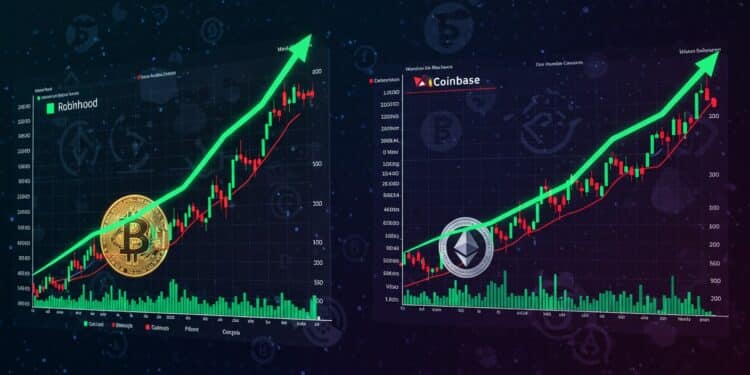 Robinhood ou Coinbase : Quel Courtier Crypto Choisir ? - Viral Mag Robinhood ou Coinbase  quelle action est la meilleure pour investir dans la crypto  Analyse technique tendances et opportunités pour 2025   Viral Mag