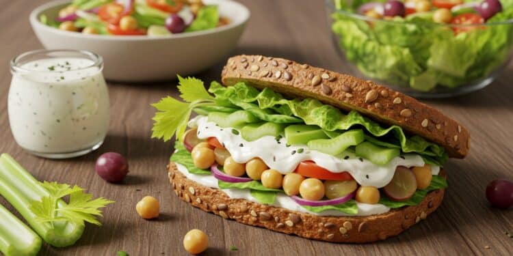 Sandwich Végétarien : La Révolution du Sans-Poulet - Viral Mag Découvrez le sandwich sans poulet aux pois chiches riche en protéines et saveurs Une alternative saine et gourmande pour vos déjeuners    Viral Mag