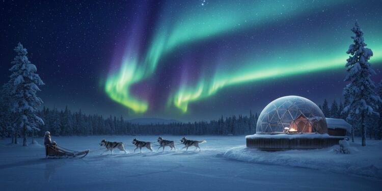 Séjour Laponie : 5 Jours d’Aventure Arctique Inoubliable - Viral Mag Partez pour un séjour de 5 jours en Laponie finlandaise  aurores boréales traîneau à chiens motoneige et culture Sami vous attendent dès 2150€   Viral Mag