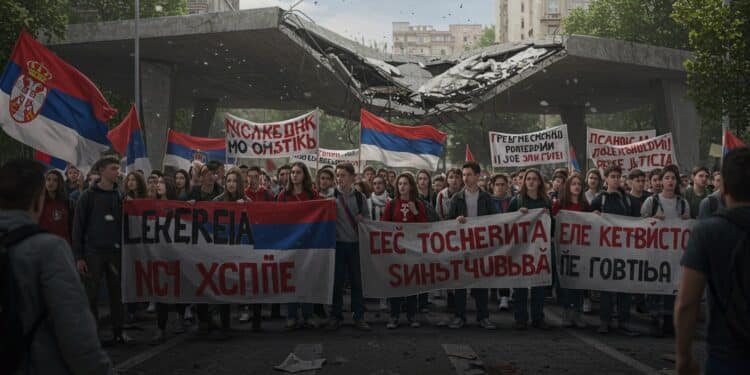 Serbie : La Révolte Étudiante Défie le Pouvoir - Viral Mag En Serbie les étudiants mènent une contestation massive pour exiger des élections et la fin de la corruption Découvrez leur combat et lultimatum lancé au pouvoir Viral Mag