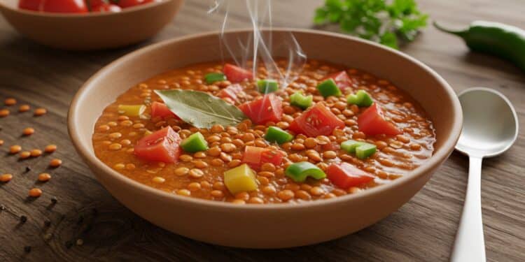 Découvrez la soupe de lentilles vegan de George Harrison parfaite pour le meal prep Épicée simple et savoureuse elle est idéale pour vos repas    Viral Mag