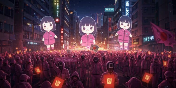 Squid Game : La Fin Fête à Séoul - Viral Mag Fans de Squid Game célèbrent la saison finale à Séoul un phénomène culturel sud coréen Découvrez limpact mondial de cette série dystopique Viral Mag