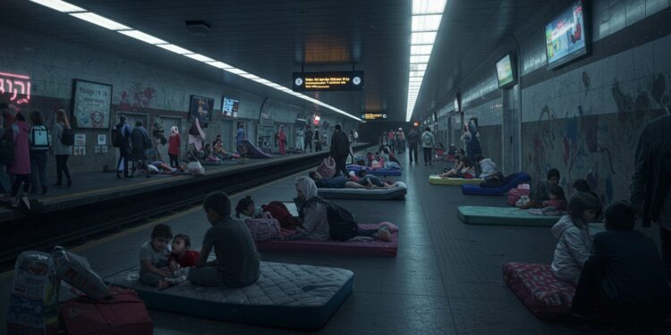 À Tel Aviv les habitants fuient les missiles iraniens dans le métro Découvrez leur quotidien entre peur et résilience dans ce refuge souterrain   Viral Mag