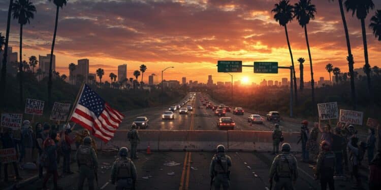 Tensions à Los Angeles : Les Manifestations S’Embrasent - Viral Mag À Los Angeles les manifestations contre la politique migratoire sintensifient après le déploiement de la Garde nationale Découvrez les enjeux et les tensions   Viral Mag